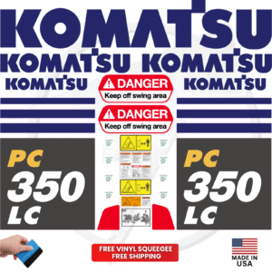 Fits Komatsu PC350LC Decal Kit Excavator Stickers