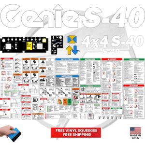 Fits Genie S-40 Decal Kit Boom Lift Stickers