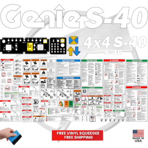 Fits Genie S-40 Decal Kit Boom Lift Stickers
