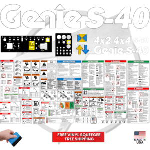 Fits Genie S-40 Decal Kit Boom Lift Stickers