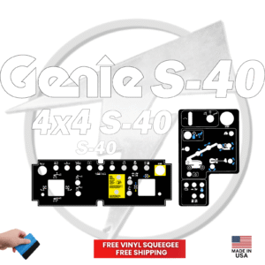Fits Genie S-40 Main Decals W/Controls Boom Lift Stickers