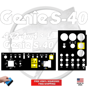 Fits Genie S-40 Main Decals W/Controls Boom Lift Stickers