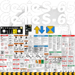 Fits Genie S-65 Decal Kit Boom Lift Stickers