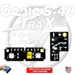 Fits Genie S-40 TRAX Main Decals W/Controls Boom Lift Stickers