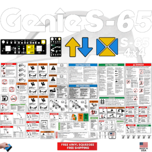 Fits Genie S-65 Decal Kit Boom Lift Stickers