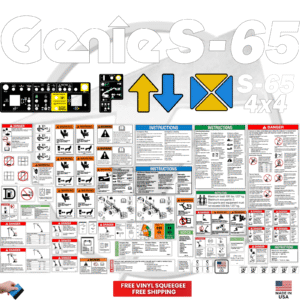 Fits Genie S-65 Decal Kit Boom Lift Stickers