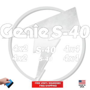 Fits Genie S-40 Main Decals Boom Lift Stickers