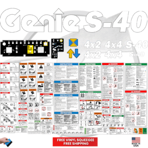 Fits Genie S-40 Decal Kit Boom Lift Stickers