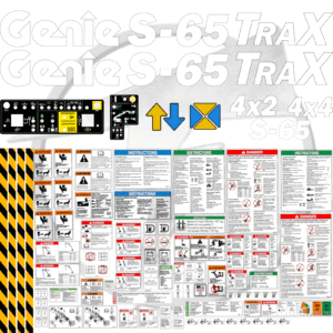 Fits Genie S-65 TRAX Decal Kit Boom Lift Stickers