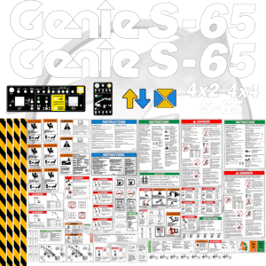 Fits Genie S-65 Decal Kit Boom Lift Stickers