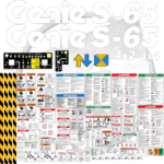 Fits Genie S-65 Decal Kit Boom Lift Stickers