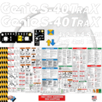 Fits Genie S-40 TRAX Decal Kit Boom Lift Stickers