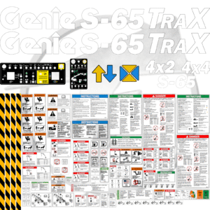 Fits Genie S-65 TRAX Decal Kit Boom Lift Stickers