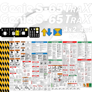 Fits Genie S-65 Decal Kit Boom Lift Stickers