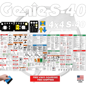 Fits Genie S-40 Decal Kit Boom Lift Stickers