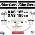 Fits Atlas Copco XAS 185 KDJ TIER4 Decal Kit Generator Stickers