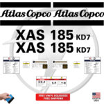 Fits Atlas Copco XAS 185 KDJ Decal Kit Generator Stickers