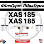 Fits Atlas Copco XAS 185 Decal Kit Generator Stickers