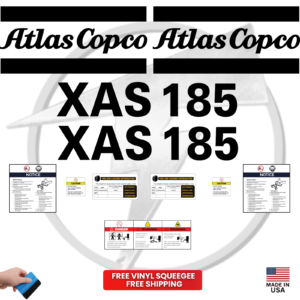 Fits Atlas Copco XAS 185 Decal Kit Generator Stickers