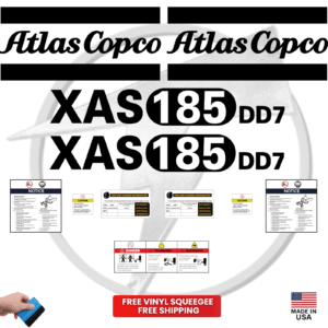 Fits Atlas Copco XAS 185 DDJ Decal Kit Generator Stickers
