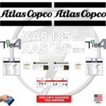 Fits Atlas Copco XAS 185 KDJ TIER4 Decal Kit Generator Stickers