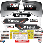 Fits Bobcat T86 Decal Kit Skid Steer Stickers - Silver Edition