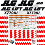 Fits JLG X770AJ Decal Kit Boom Lift Stickers
