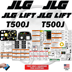 Fits JLG T500J Decal Kit Towable Boom Lift Stickers