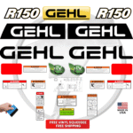 Fits GEHL RT150 Decal Kit Skid Steer Stickers