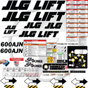 Fits JLG 600AJN Decal Kit Boom Lift Stickers