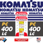 Fits Komatsu PC400LC Decal Kit Excavator Stickers