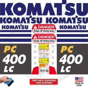 Fits Komatsu PC400LC Decal Kit Excavator Stickers