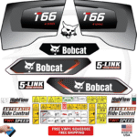 Fits Bobcat T66 Decal Kit Skid Steer Stickers - Silver Edition