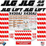 Fits JLG X430AJ Decal Kit Boom Lift Stickers