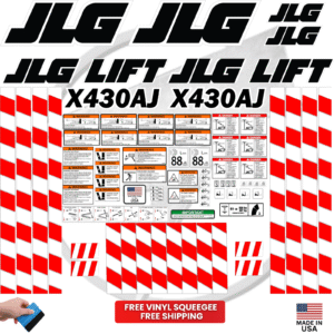Fits JLG X430AJ Decal Kit Boom Lift Stickers