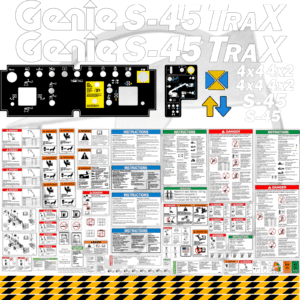 Fits Genie S-45 TraX Decal Kit Boom Lift Stickers