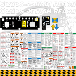 Fits Genie S-45 High Reach Decal Kit Boom Lift Stickers