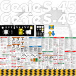Fits Genie S-45 Decal Kit Boom Lift Stickers
