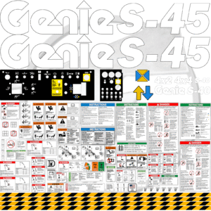 Fits Genie S-45 Decal Kit Boom Lift Stickers