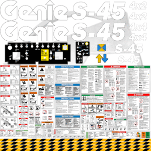 Fits Genie S-45 Decal Kit Boom Lift Stickers