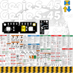 Fits Genie S-45 Decal Kit Boom Lift Stickers