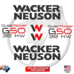 Fits Wacker Neuson G50 38KW Decal Kit Genetor Stickers - Quiet Power