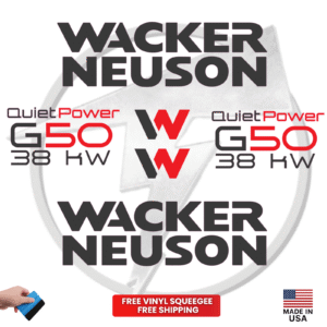 Fits Wacker Neuson G50 38KW Decal Kit Genetor Stickers – Quiet Power