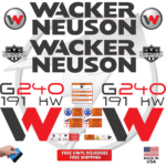 Fits Wacker Neuson G240 191KW Decal Kit Genetor Stickers