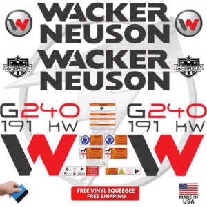 Fits Wacker Neuson G240 191KW Decal Kit Genetor Stickers