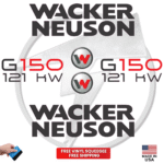 Fits Wacker Neuson G150 121KW Decal Kit Genetor Stickers