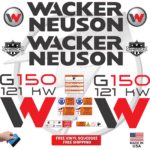 Fits Wacker Neuson G150 121KW Decal Kit Genetor Stickers