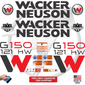 Fits Wacker Neuson G150 121KW Decal Kit Genetor Stickers