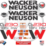 Fits Wacker Neuson G230 184KW Decal Kit Genetor Stickers
