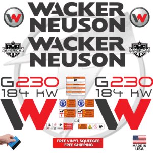 Fits Wacker Neuson G230 184KW Decal Kit Genetor Stickers
